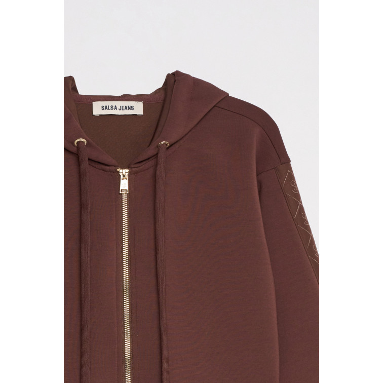 SUDADERA MUJER  SALSA JEANS BRANDING ZIPPED HOODDIE