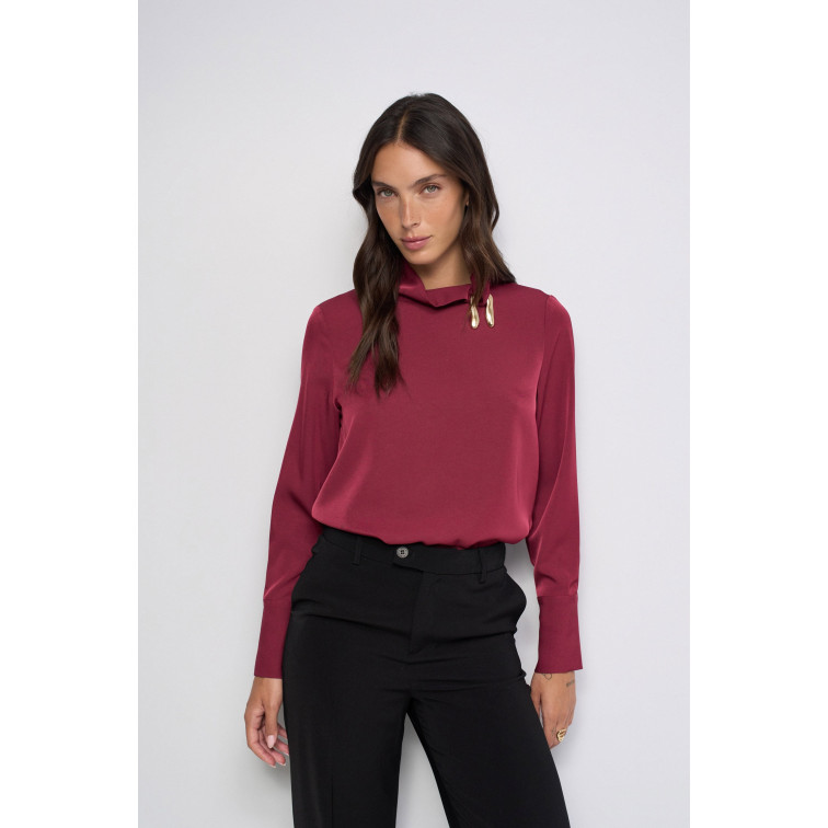 CAMISA MUJER  SALSA JEANS HIGH-NECK BLOUSE WITH METALLIC