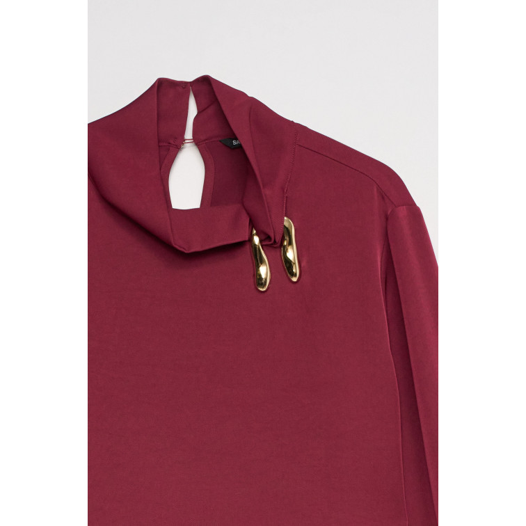 CAMISA MUJER  SALSA JEANS HIGH-NECK BLOUSE WITH METALLIC
