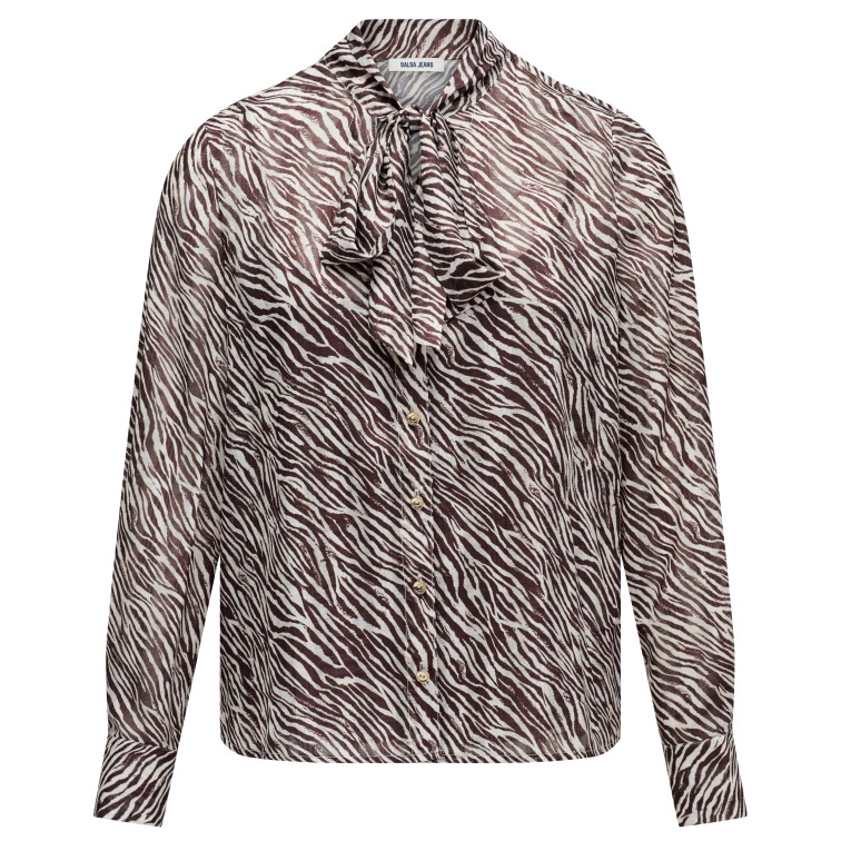 CAMISA MUJER  SALSA JEANS TIE-NECK BLOUSE WITH INNER TOP