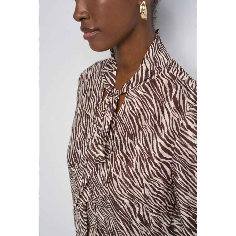 CAMISA MUJER  SALSA JEANS TIE-NECK BLOUSE WITH INNER TOP
