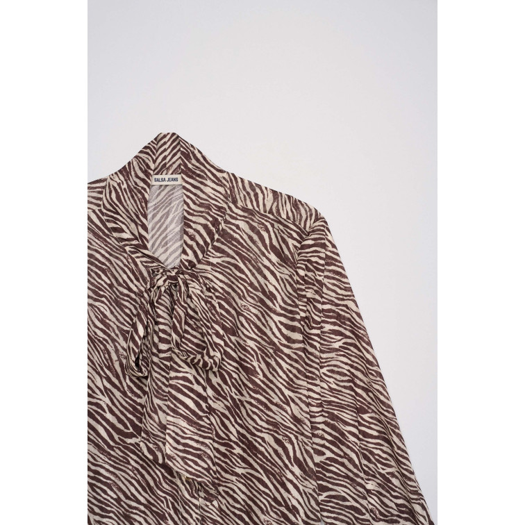 CAMISA MUJER  SALSA JEANS TIE-NECK BLOUSE WITH INNER TOP