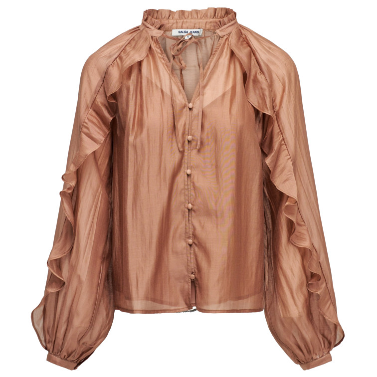 CAMISA MUJER  SALSA JEANS BLOUSE WITH RUFFLES