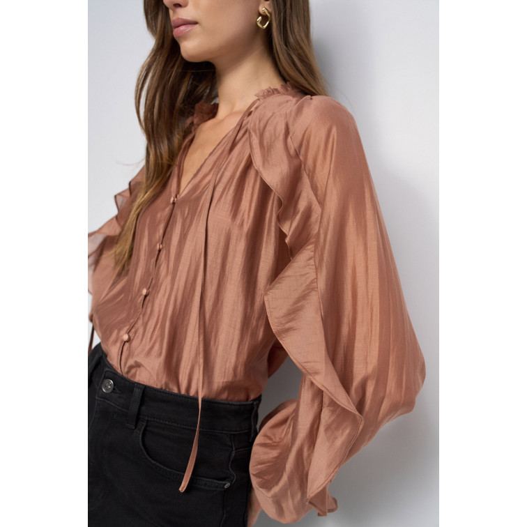CAMISA MUJER  SALSA JEANS BLOUSE WITH RUFFLES