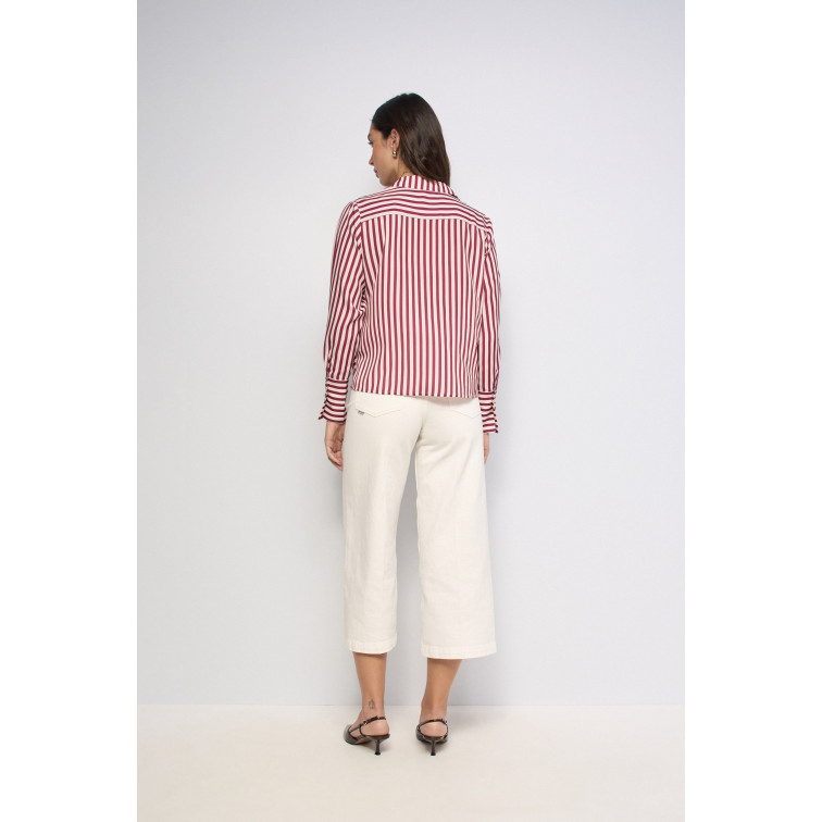 CAMISA MUJER  SALSA JEANS STRIPPED SATIN WRAP BLOUSE