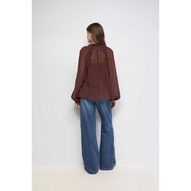 CAMISA MUJER  SALSA JEANS RUFFLE BLOUSE WITH INNER TOP