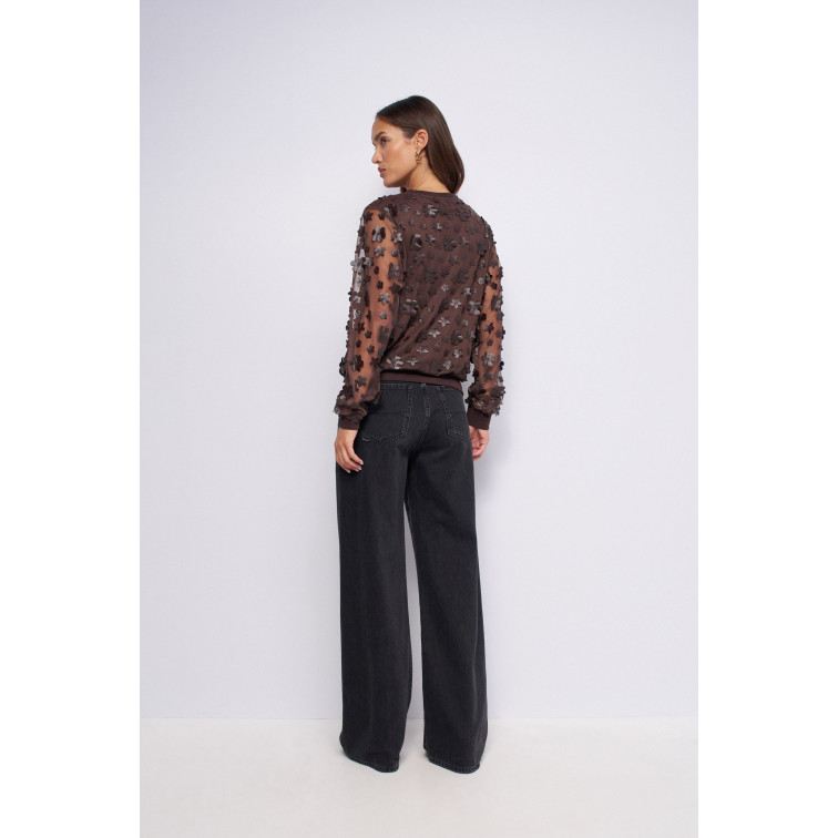 SUDADERA MUJER  SALSA JEANS SWEATSHIRT WITH 3D FLOWERS