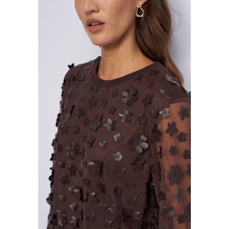 SUDADERA MUJER  SALSA JEANS SWEATSHIRT WITH 3D FLOWERS