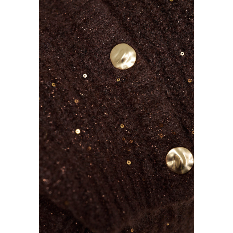  SALSA JEANS KNIT CARDIGAN WITH SEQUINS