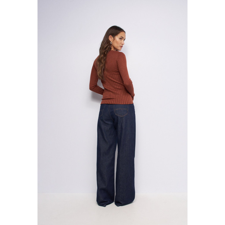 CAMISETA MUJER  SALSA JEANS LUREX KNIT LONG SLEEVE W/ FRON