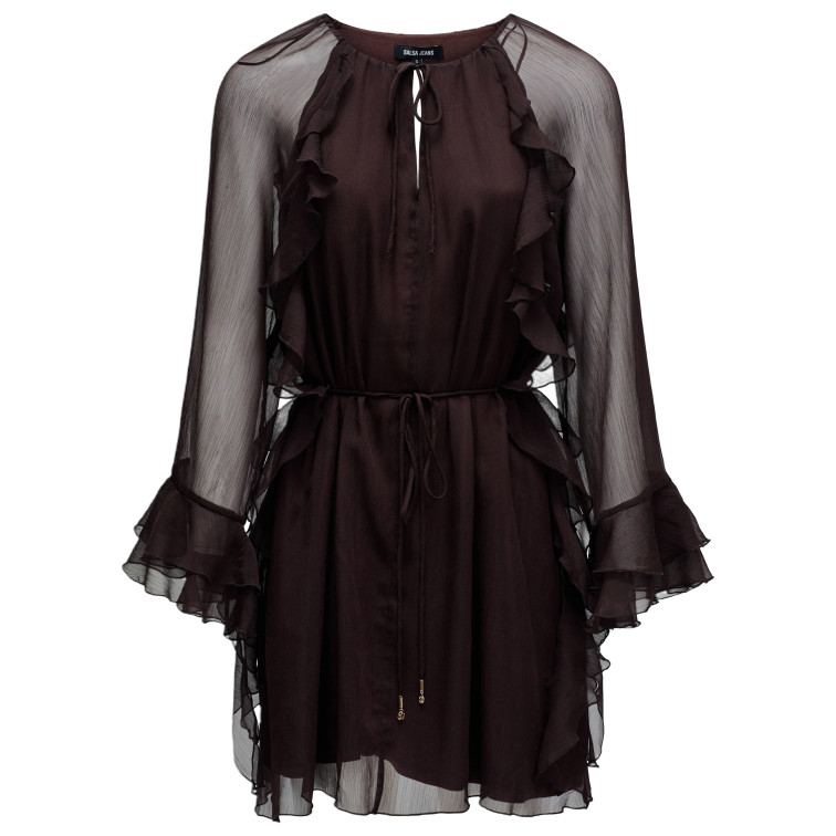 VESTIDO MUJER  SALSA JEANS DRESS WITH RUFFLE DETAILS