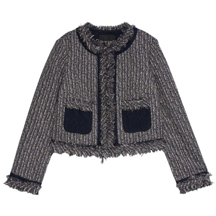 ABRIGO MUJER  SALSA JEANS TWEED JACKET WITH FRINGES