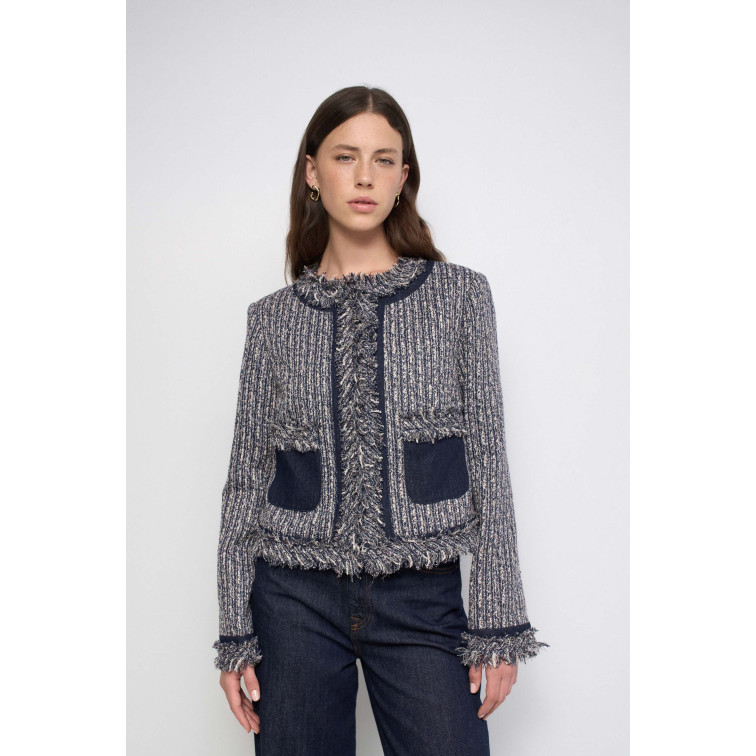ABRIGO MUJER  SALSA JEANS TWEED JACKET WITH FRINGES
