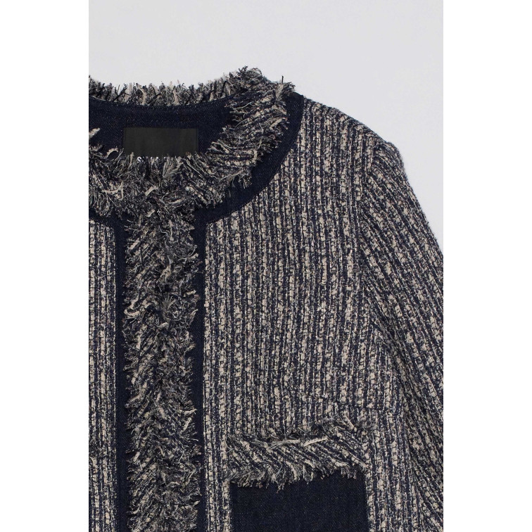 ABRIGO MUJER  SALSA JEANS TWEED JACKET WITH FRINGES