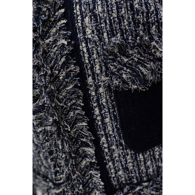 ABRIGO MUJER  SALSA JEANS TWEED JACKET WITH FRINGES