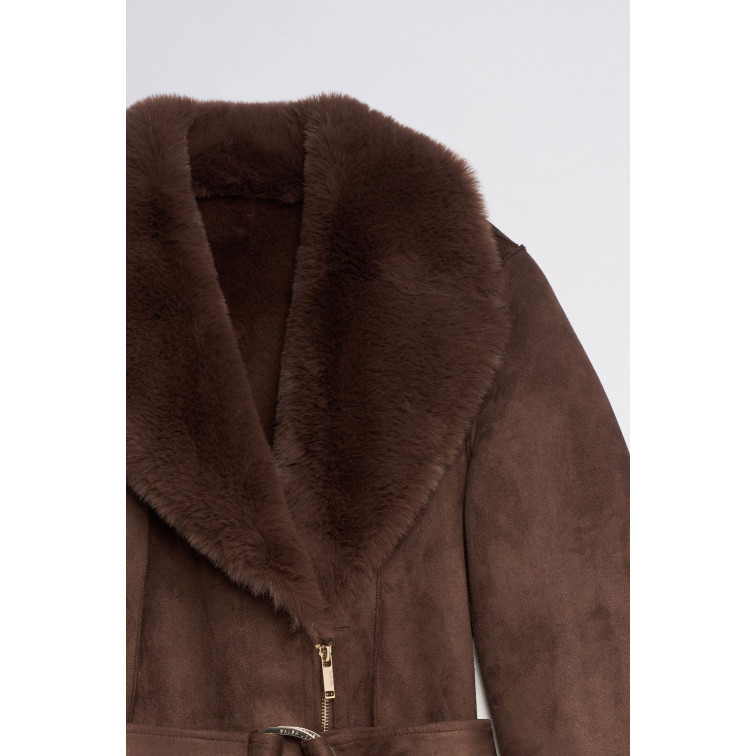 ABRIGO MUJER  SALSA JEANS DIANA LONG SHEARLING COAT