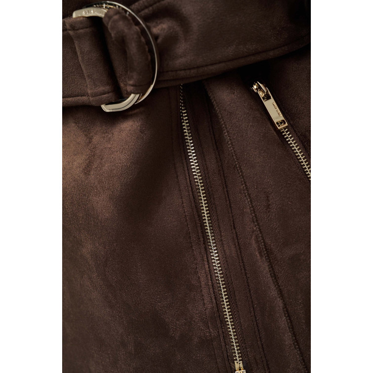 ABRIGO MUJER  SALSA JEANS DIANA LONG SHEARLING COAT