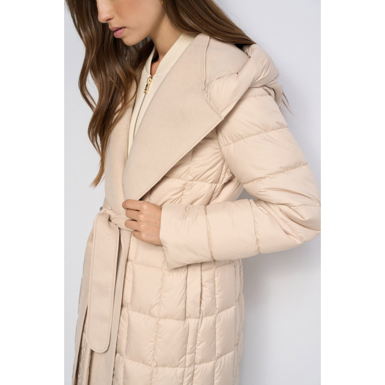 ABRIGO MUJER  SALSA JEANS LONG PUFFER WITH WOOL SCARF