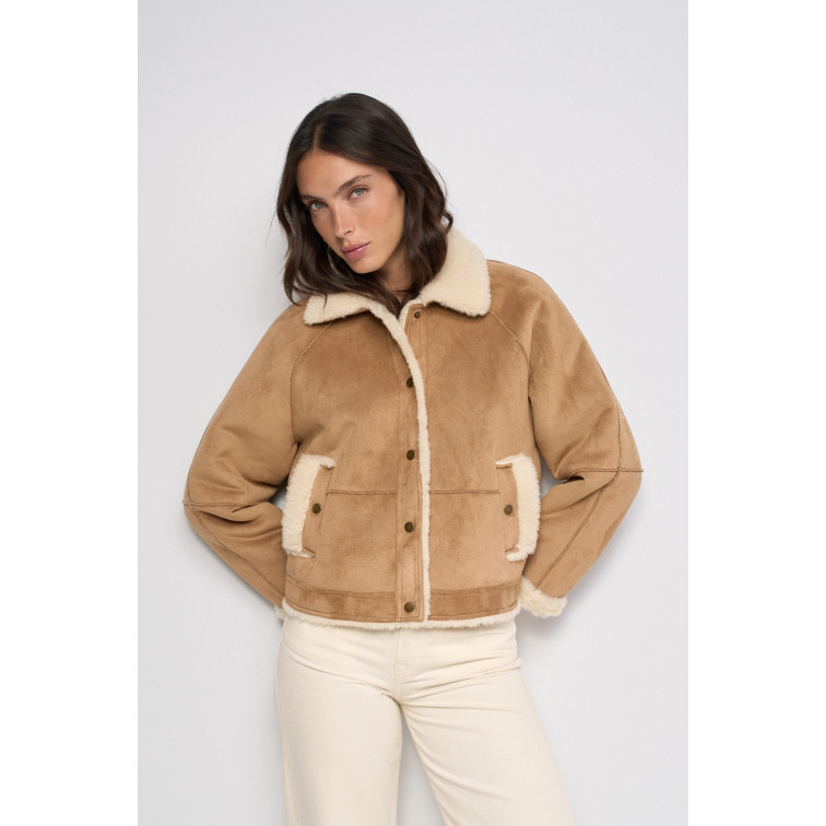 ABRIGO MUJER  SALSA JEANS FAKE SUEDE SHORT SHEARLING