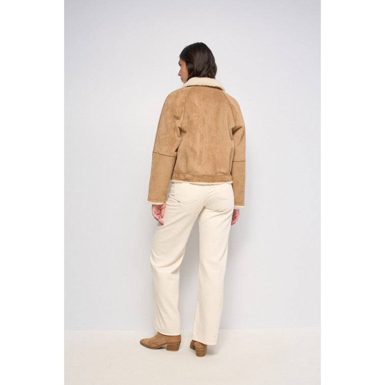 ABRIGO MUJER  SALSA JEANS FAKE SUEDE SHORT SHEARLING