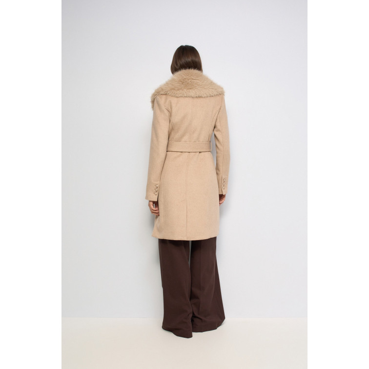 ABRIGO MUJER  SALSA JEANS GRACE WOOL COAT WITH FUR