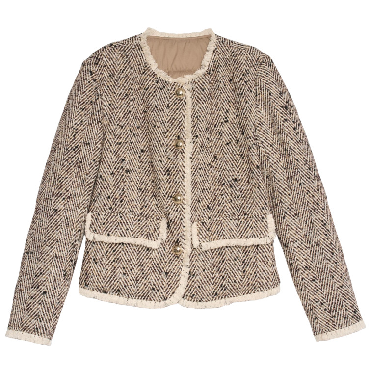 ABRIGO MUJER  SALSA JEANS TWEED WOOL JACKET W/ PADDED LI
