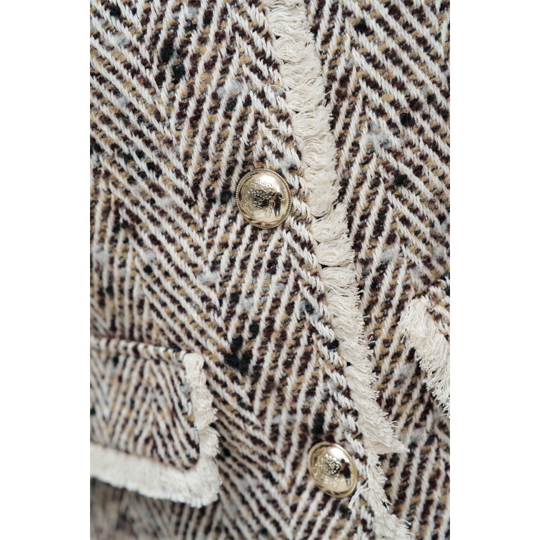 ABRIGO MUJER  SALSA JEANS TWEED WOOL JACKET W/ PADDED LI