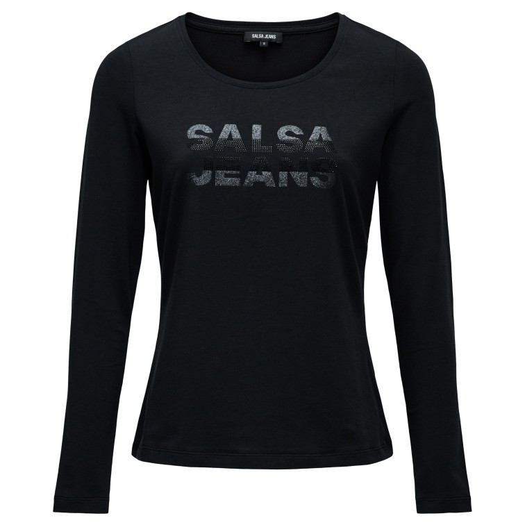 CAMISETA MUJER  SALSA JEANS LONG SLEEVE WITH SHIMMERY BRAN