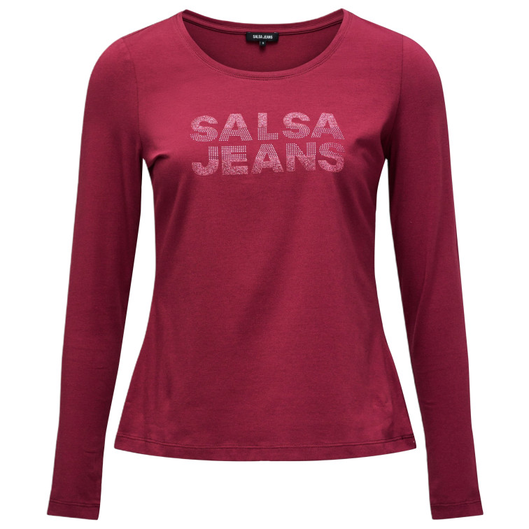 CAMISETA MUJER  SALSA JEANS LONG SLEEVE WITH SHIMMERY BRAN