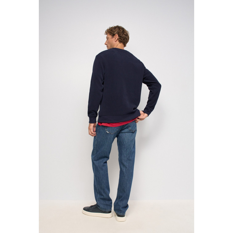 SUDADERA HOMBRE  SALSA JEANS SOFT WAFFLE FLEECE W/ 3D PRINT