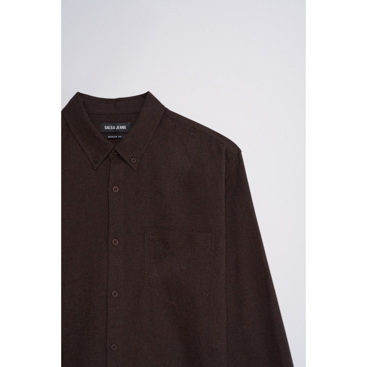 CAMISA HOMBRE  SALSA JEANS MELANGE COTTON SHIRT WITH CHES
