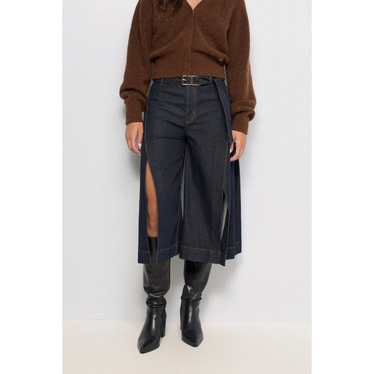 PANTALÓN MUJER  SALSA JEANS CHINO CROPPED WIDE W/ SIDE DET