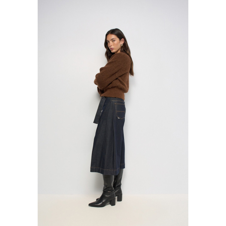 PANTALÓN MUJER  SALSA JEANS CHINO CROPPED WIDE W/ SIDE DET