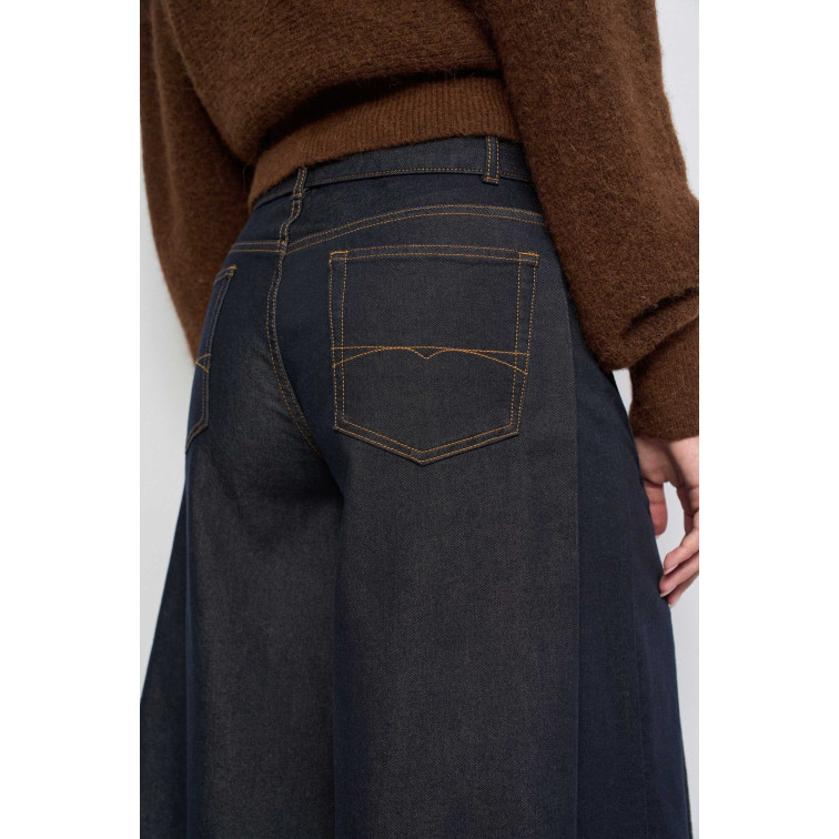 PANTALÓN MUJER  SALSA JEANS CHINO CROPPED WIDE W/ SIDE DET