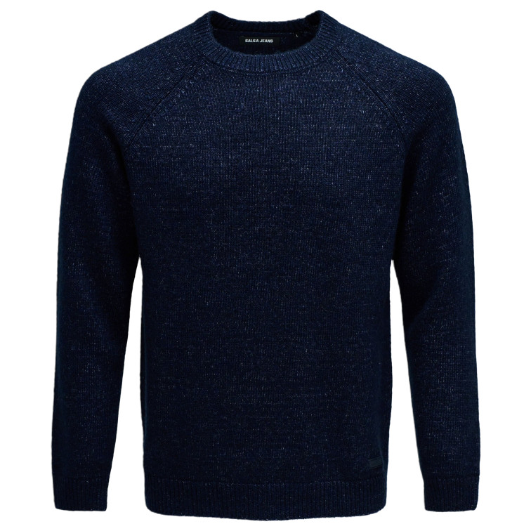 JERSEY HOMBRE  SALSA JEANS MÉLANGE KNIT FABRIC WITH RAGLA