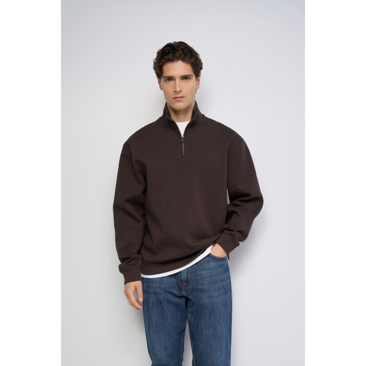 SUDADERA HOMBRE  SALSA JEANS HALF ZIPPED COLLAR SWEATSHIRT