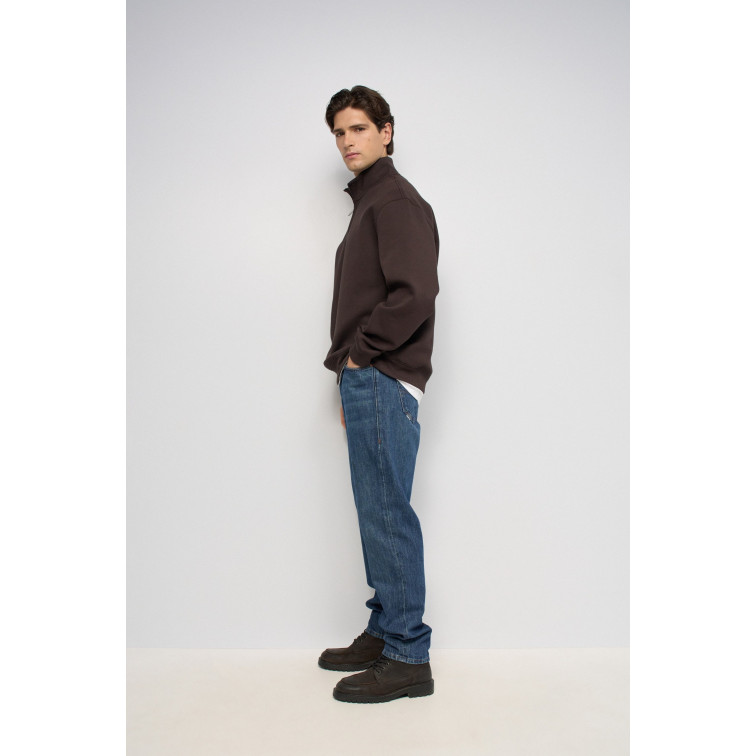 SUDADERA HOMBRE  SALSA JEANS HALF ZIPPED COLLAR SWEATSHIRT