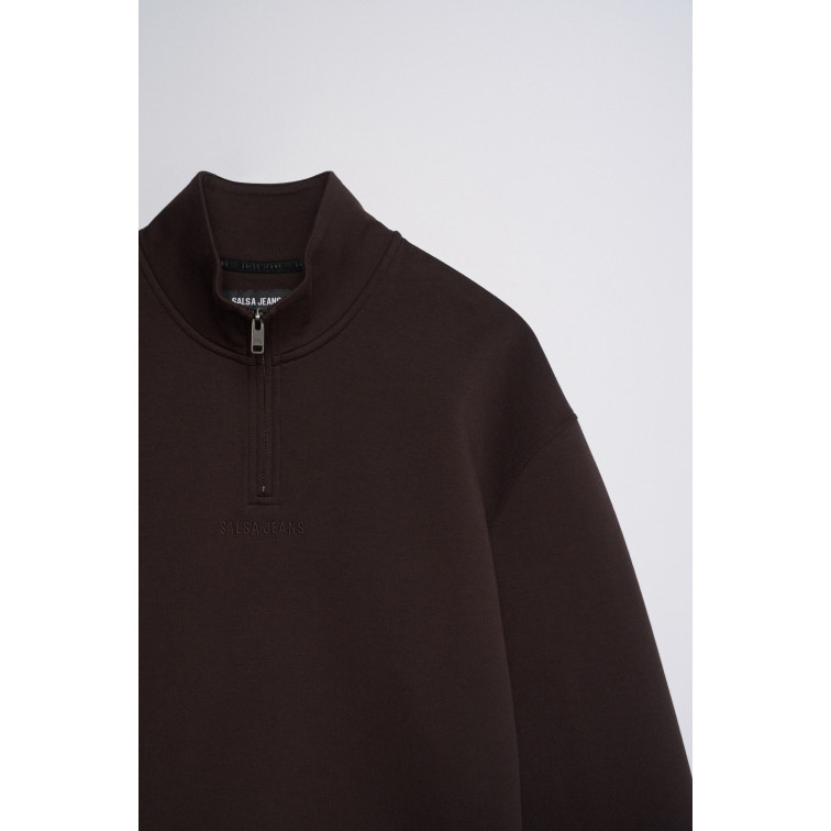 SUDADERA HOMBRE  SALSA JEANS HALF ZIPPED COLLAR SWEATSHIRT