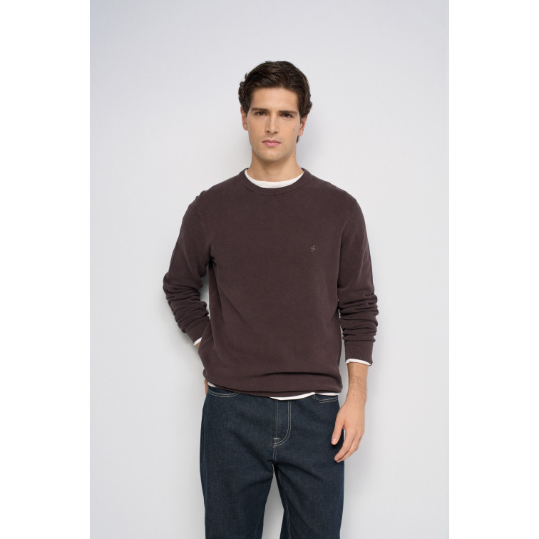 JERSEY HOMBRE  SALSA JEANS WAFFLE KNIT SWEATER GARMENT DY