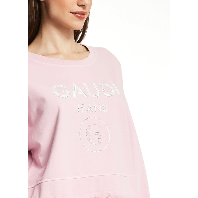 SUDADERA CROP CON BAJO ELÁSTICO MUJER GAUDI