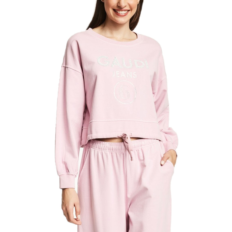 SUDADERA CROP CON BAJO ELÁSTICO MUJER GAUDI