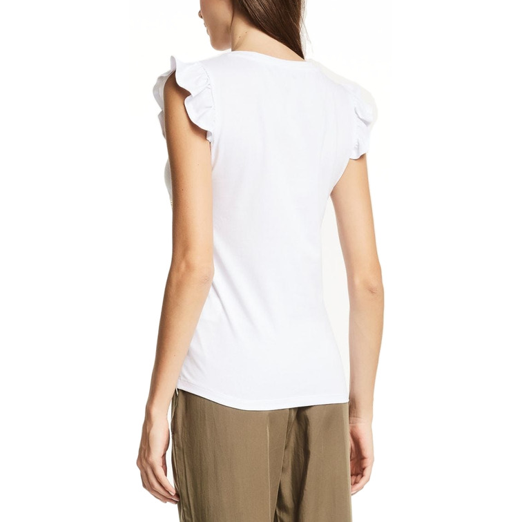 CAMISETA CON VOLANTES EN LAS MANGAS MUJER GAUDI