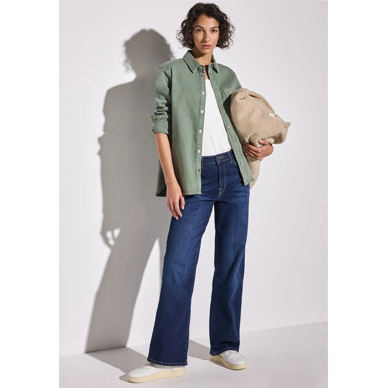 ABRIGO MUJER  STREET STYLE DENIM-OVERSHIRT,COLORED