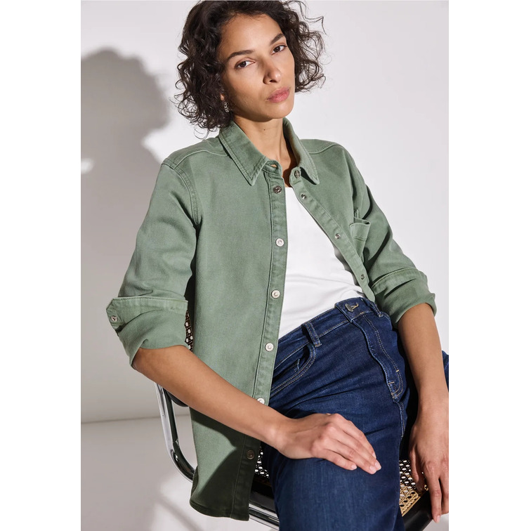 ABRIGO MUJER  STREET STYLE DENIM-OVERSHIRT,COLORED