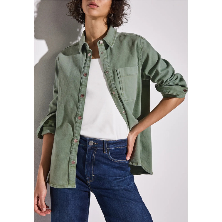 ABRIGO MUJER  STREET STYLE DENIM-OVERSHIRT,COLORED