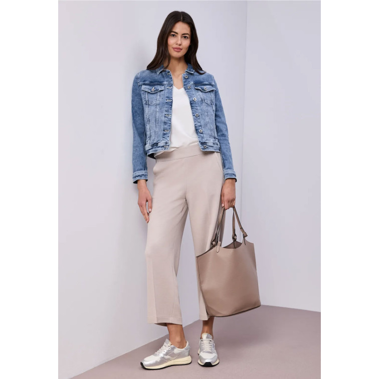 MUJER QR STYLE JACKET,MID BLUE WASHE 17790