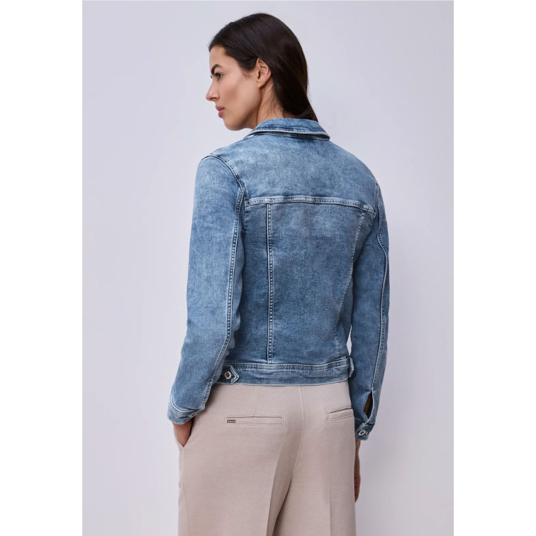 MUJER QR STYLE JACKET,MID BLUE WASHE 17790