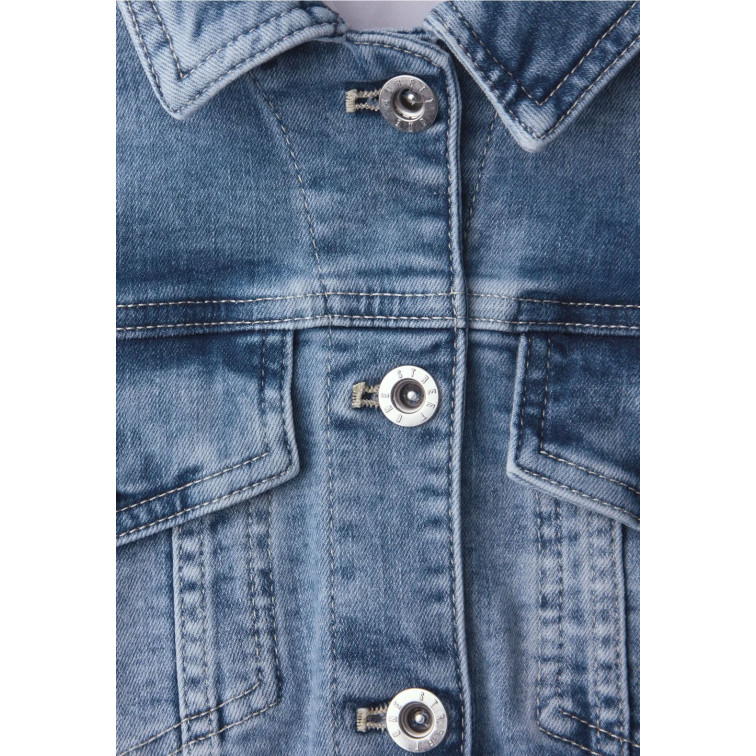 MUJER QR STYLE JACKET,MID BLUE WASHE 17790