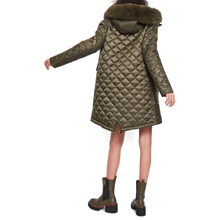 PARKA ACOLCHADA CON CAPUCHA EXTRAÍBLE MUJER GAUDI