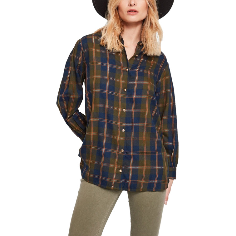 CAMISA ESTAMPADA A CUADROS MUJER GAUDI